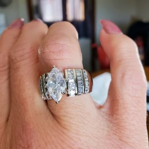 Cz engagement/wedding Gemstone ring